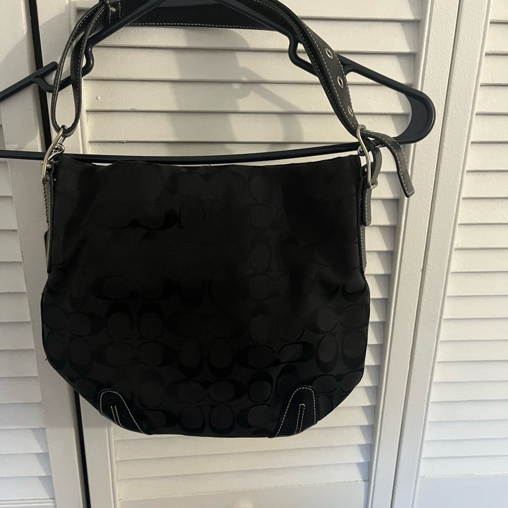Coach black shoulder bag
